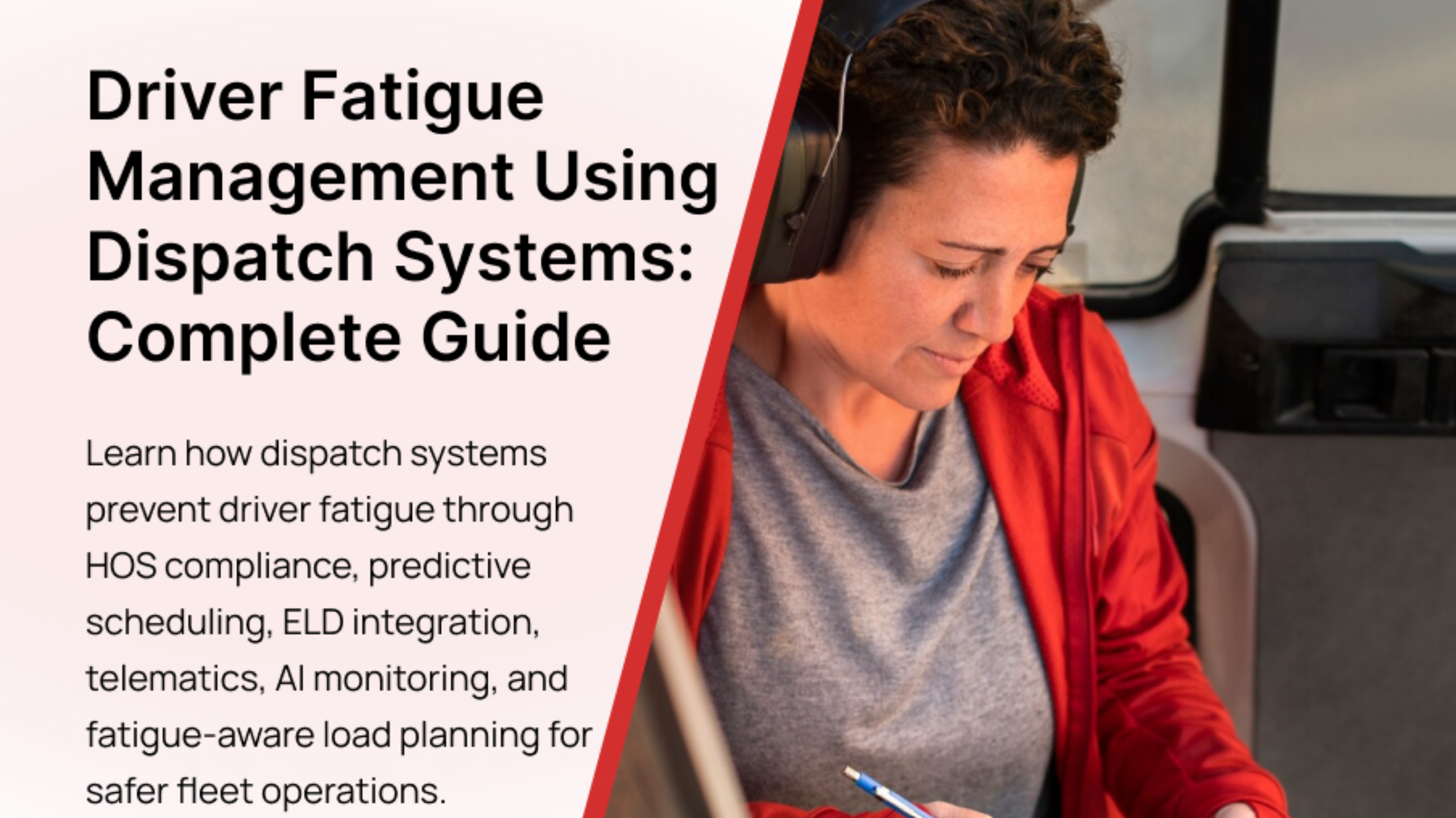 driver fatigue managemnt using dispatch system